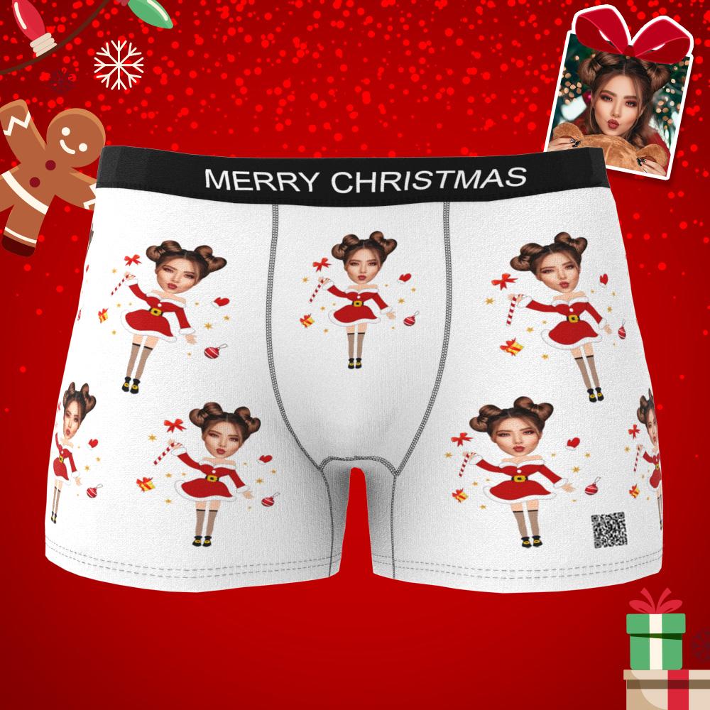 Custom Wife Or Girlfriend Face Boxers AR View - Personalized Couple Men's boxer briefs