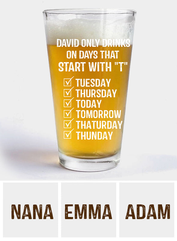 Gift For Dad Bob - Beer Lover - Personalized Beer Beer Glass