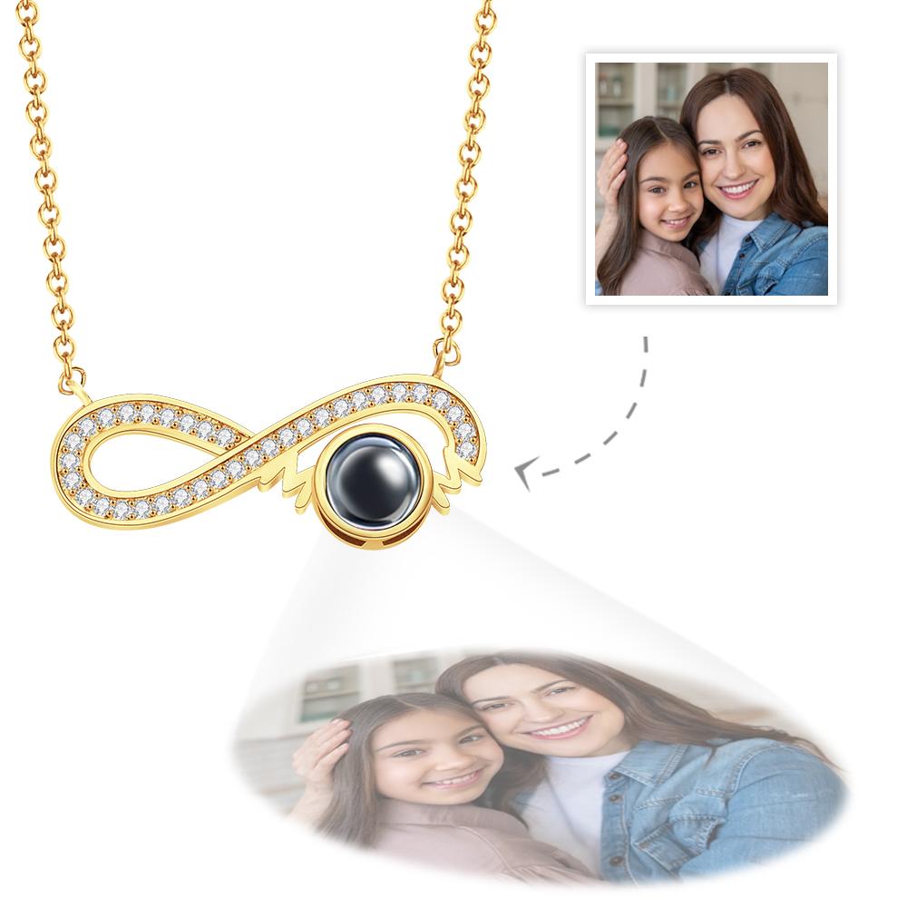 Gift for who lost a loved one - Personalized Infinity Symbol Projection Charm