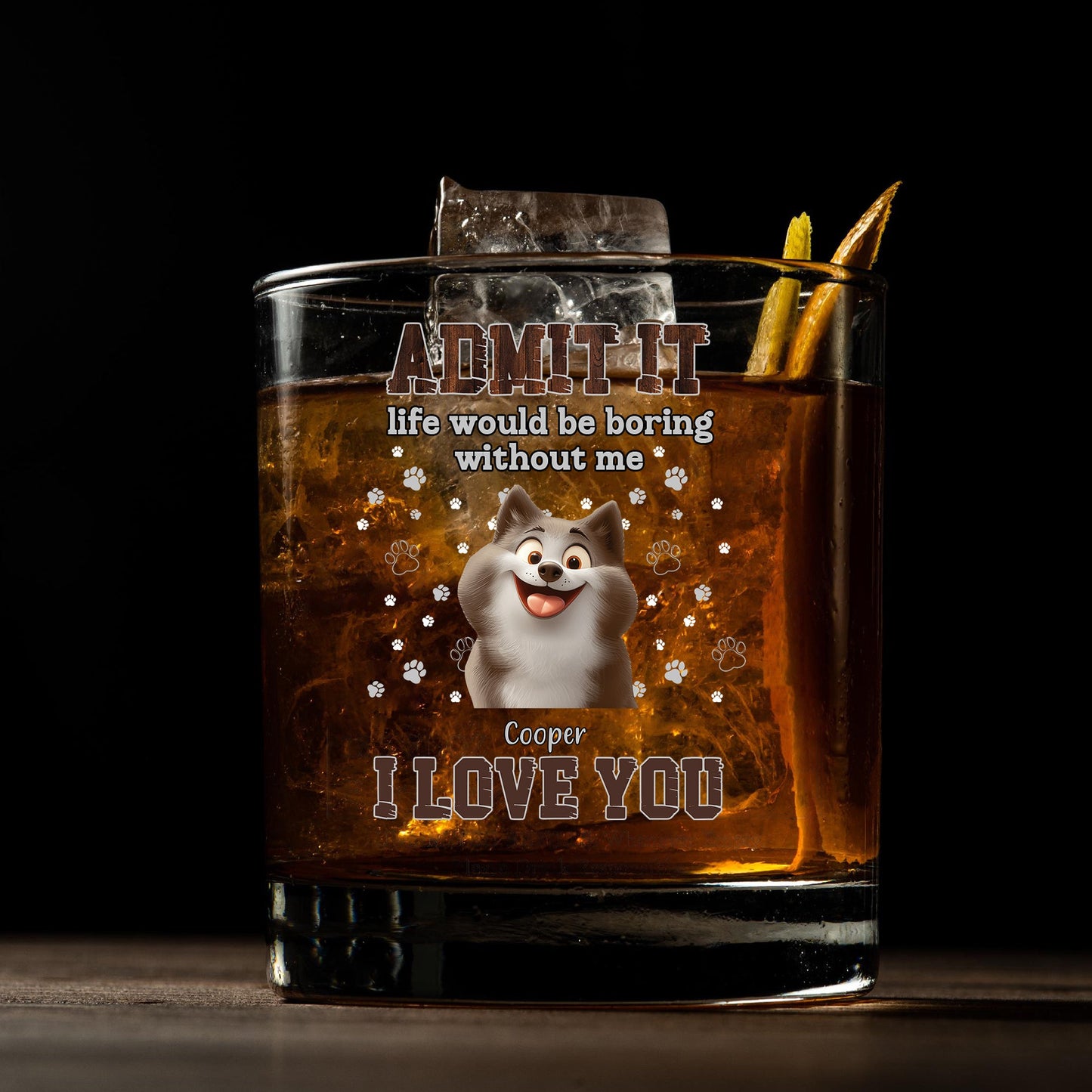 Fun Whiskey Glass - Unique Gift for Dog Owners with Heartwarming Personalized Design