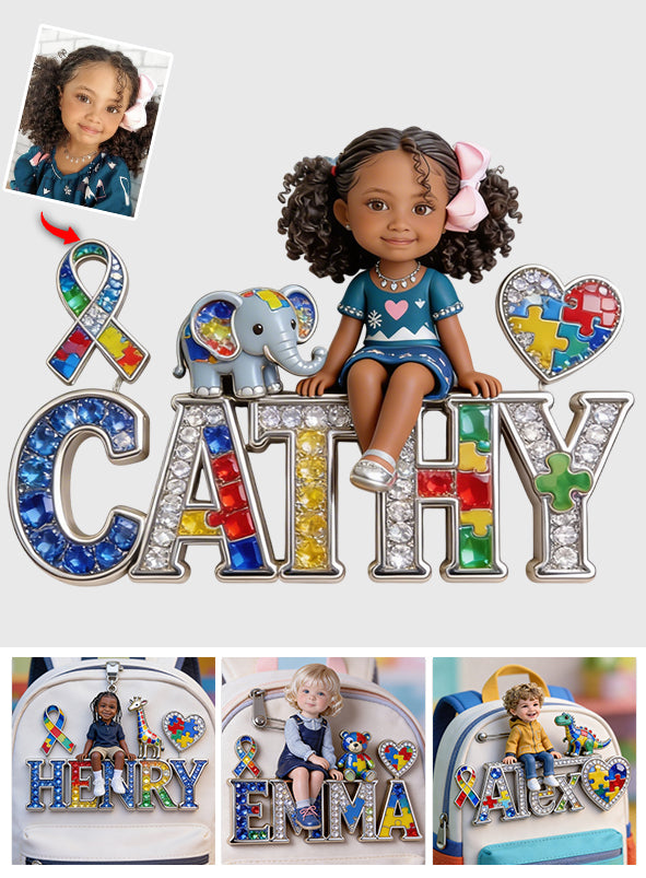 Autism Awareness - Personalized Autism Awareness Pin