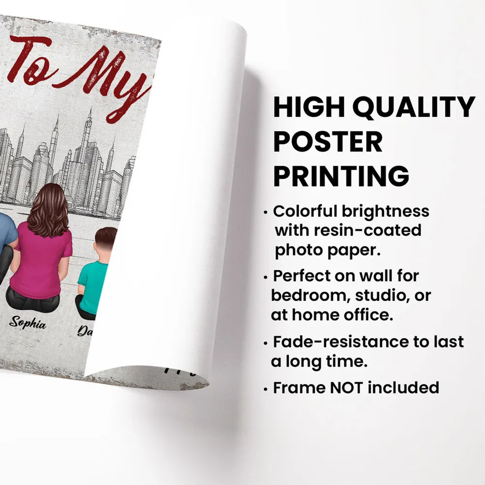 To My Wife - 'Love That Holds Us Together' Personalized Family Poster – Perfect Mother’s Day Gift for Wife or Mom