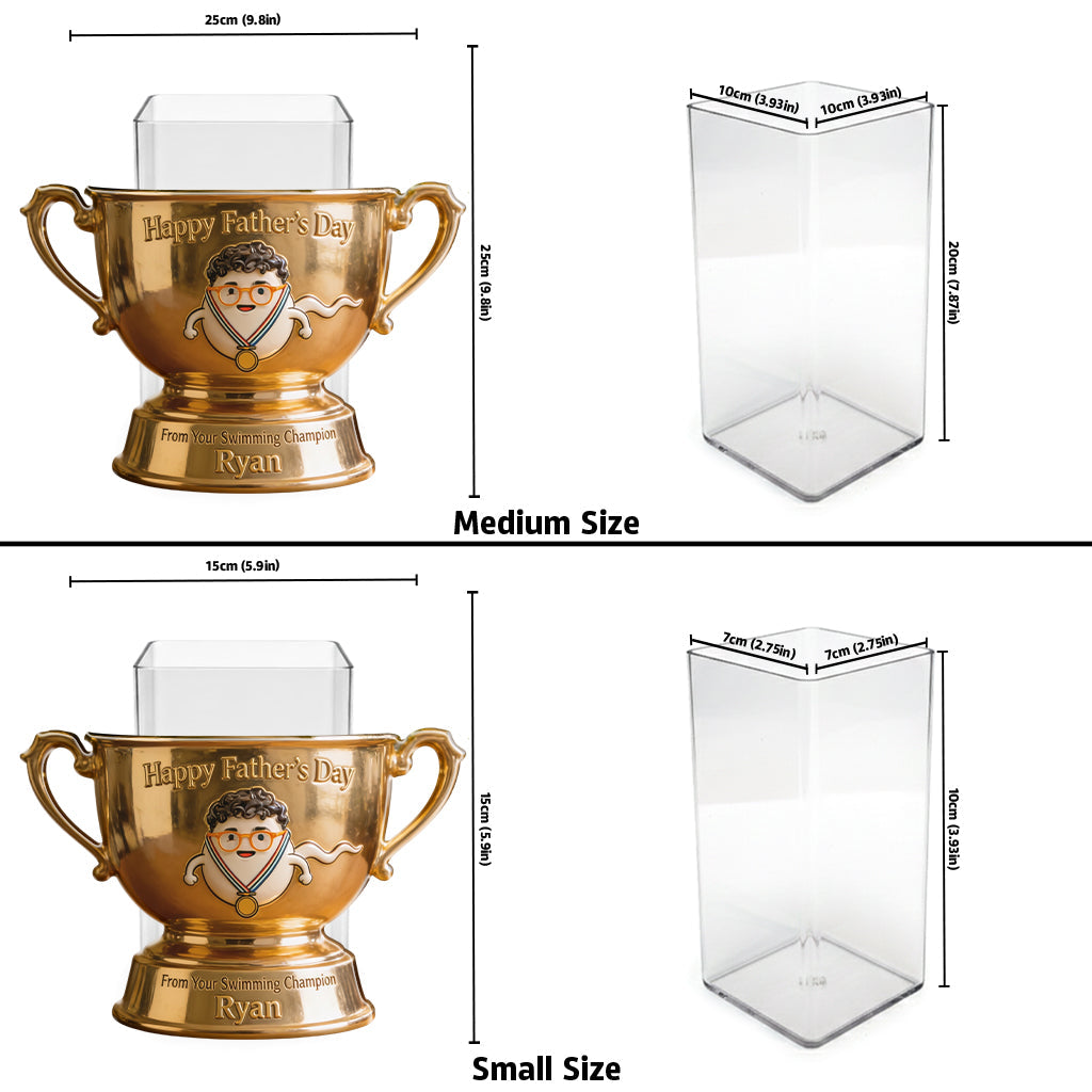 Happy Father's Day From Your Swimming Champion - Personalized Father Acrylic Pot