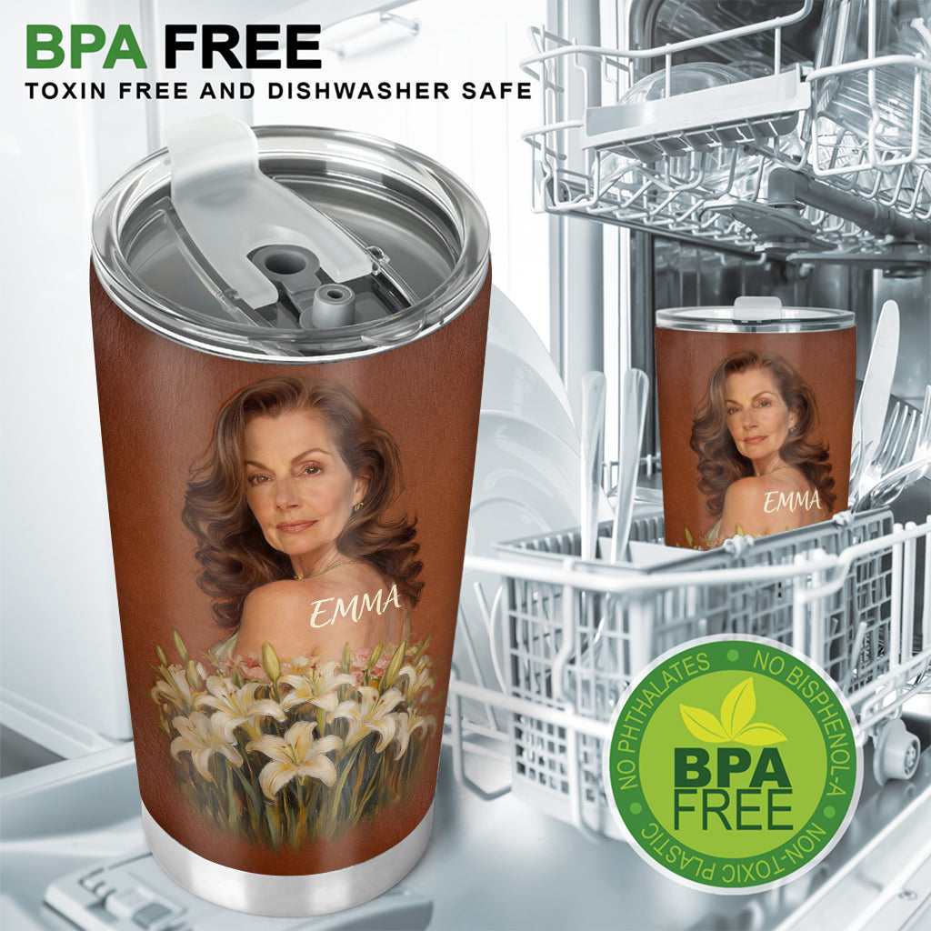 Custom Any Photo, Any Flower - Personalized Self Love Tumbler