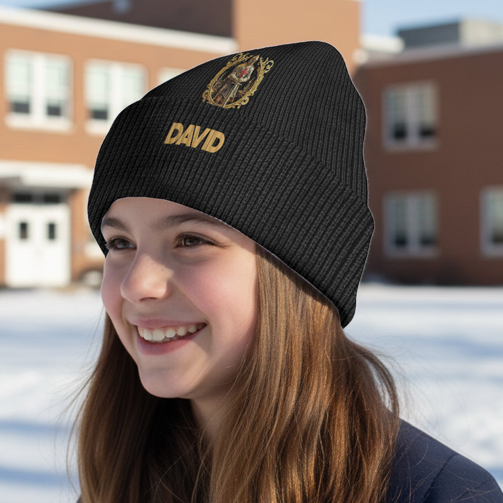 Knight Of God - Personalized Christian Beanie Hat