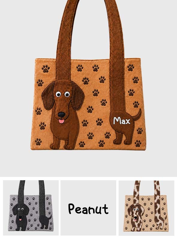 Funny Dog Lovers Gift - Personalized Dog Quilted Tote Bag
