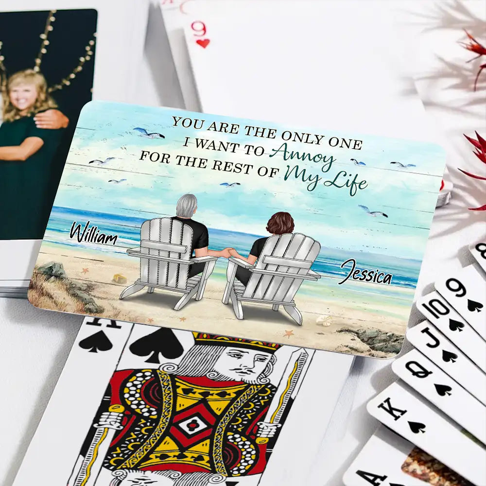 “You & Me Beach Playing Card – ‘You’re the Only One I Want to Annoy’ Romantic Gift for Couples”