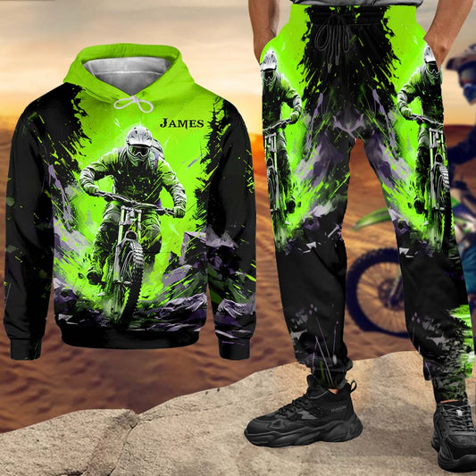 Cool Dirt Bike, Motocross - Personalized Dirt Bike Hoodie and Sweatpants