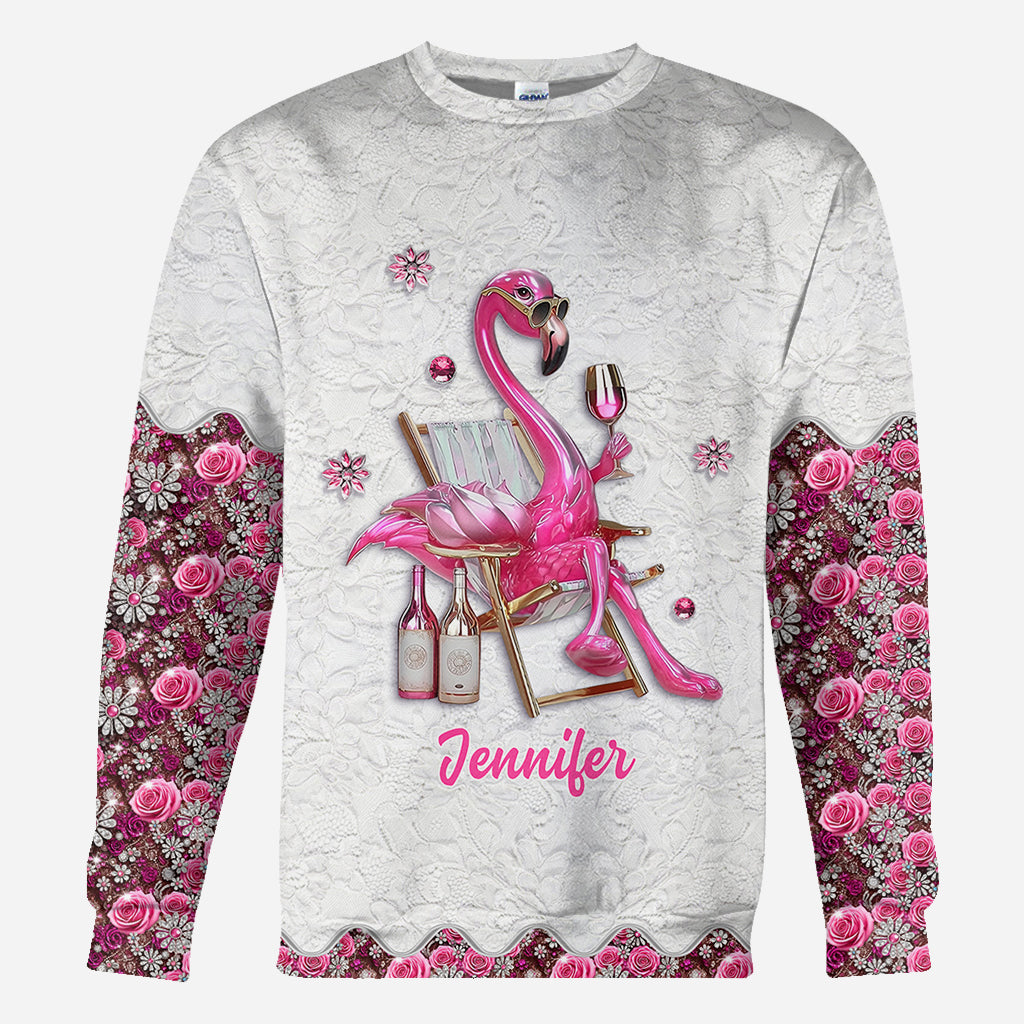 Be a Flamingo In a Flock of Pigeons - Personalized Flamingo All Over Shirt