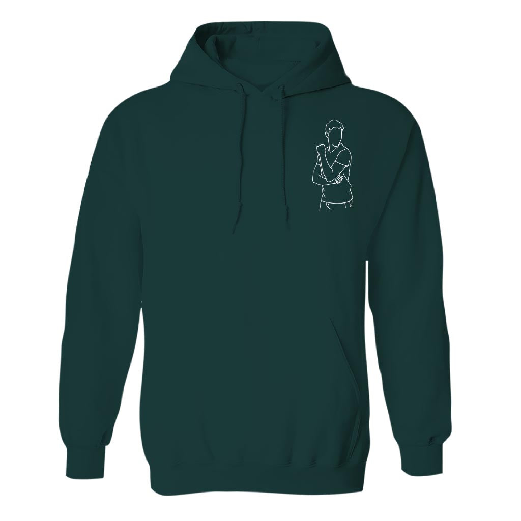 Custom Line Art - Personalized grandson Embroidered Hoodie