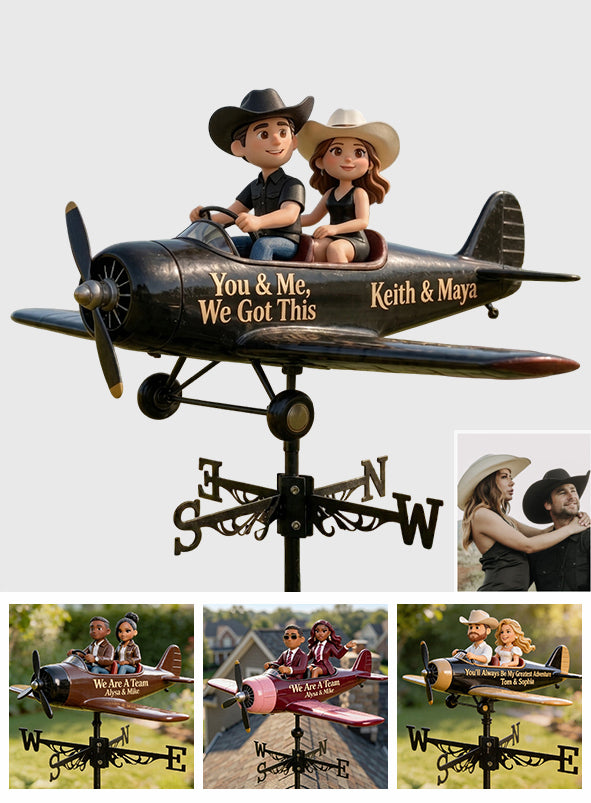 Airphane Couple - Personalized Couple Weather Vane