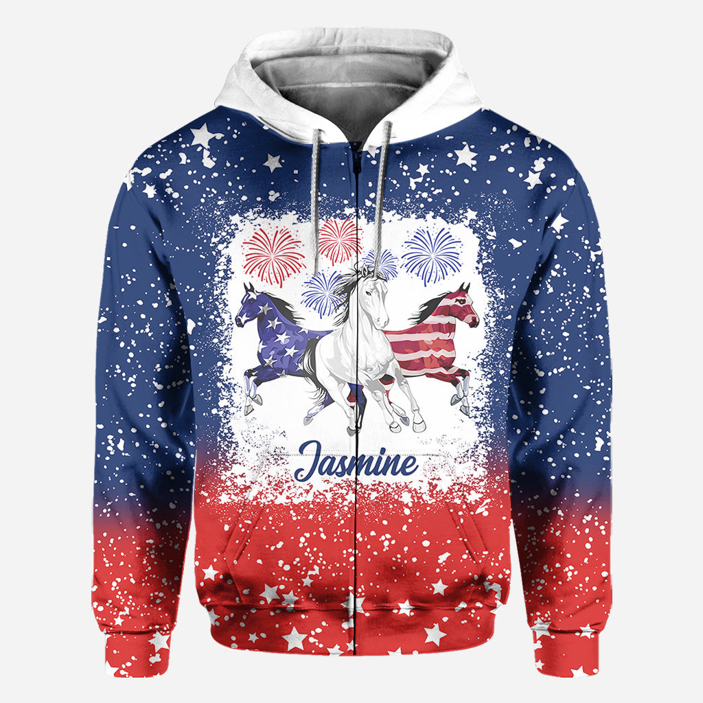 Horse Independence Day Pattern - Personalized Horse All Over Shirt