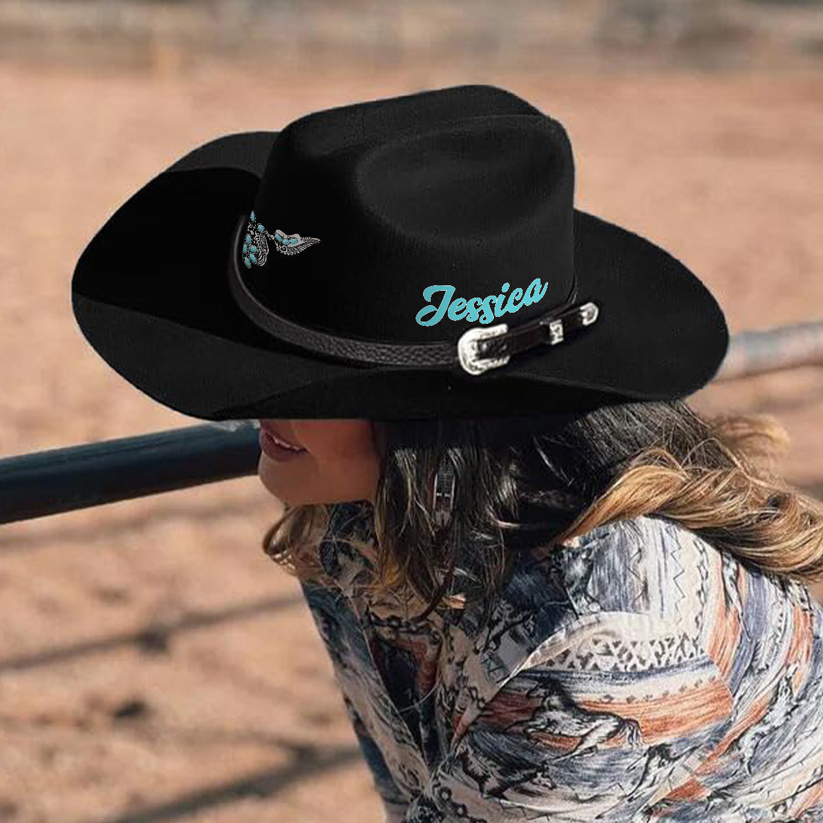 Cowgirl Stay Wild - Personalized Cowgirl Wide Brim Cowboy Hat