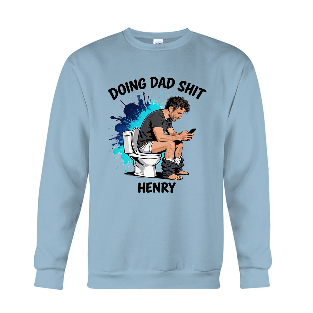 Custom Any Photo Doing Dad Shit - Personalized Father T-shirt And Hoodie