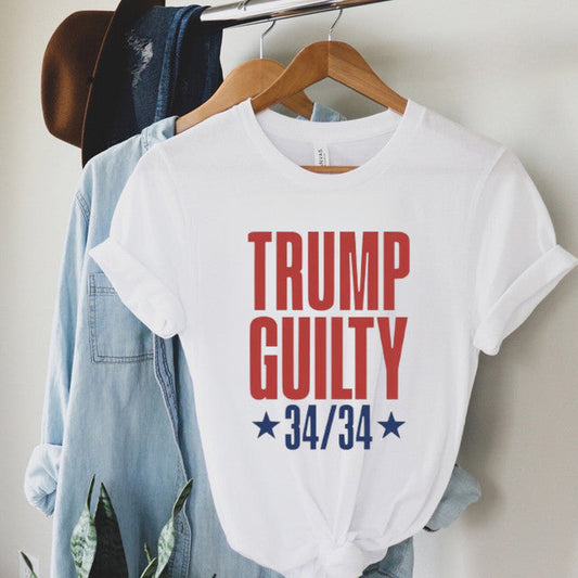 Trump Gu1Lty 34/34 T-Shirt, Trump Verdict, Trump Train 2024, Trump Conviction, Convicted President, Donald Trump Felony T-shirt & Hoodie
