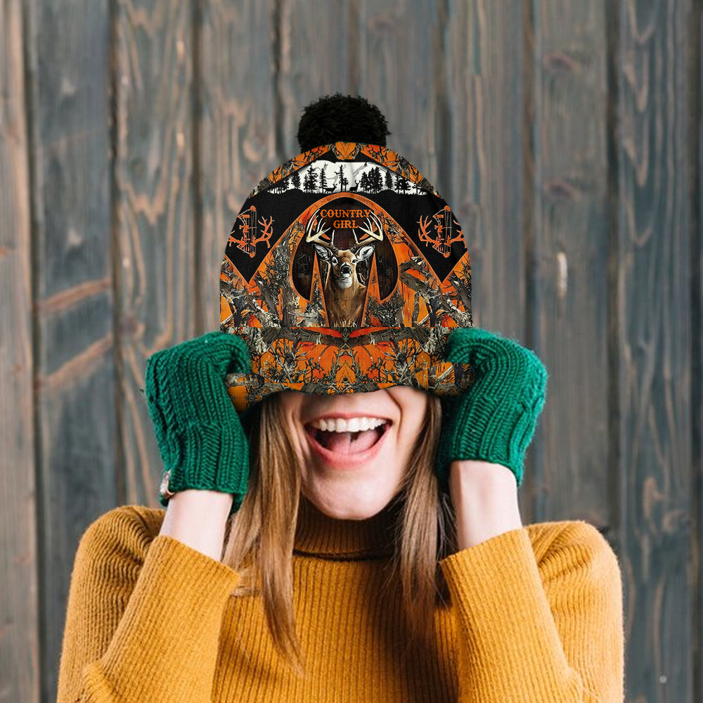 Country Girl - Personalized Hunting Beanie Hat
