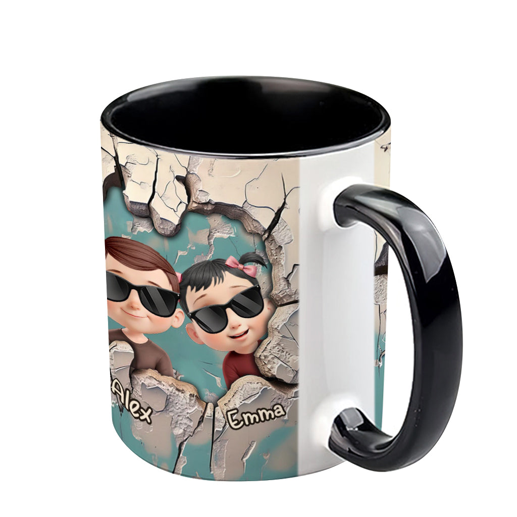 Best Dad Ever - Personalized Father Accent Mug