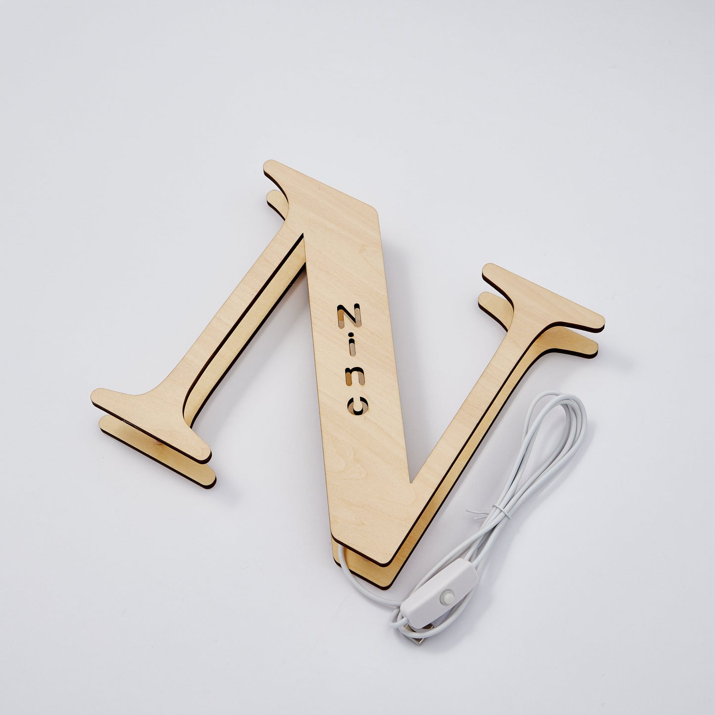 Wooden Letter - Personalized Any Letter With Name Lamp