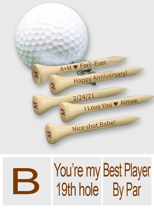 Golf Tee Set - Golf gift for dad, him, boyfriend, husband, grandpa - Personalized Golf Tee