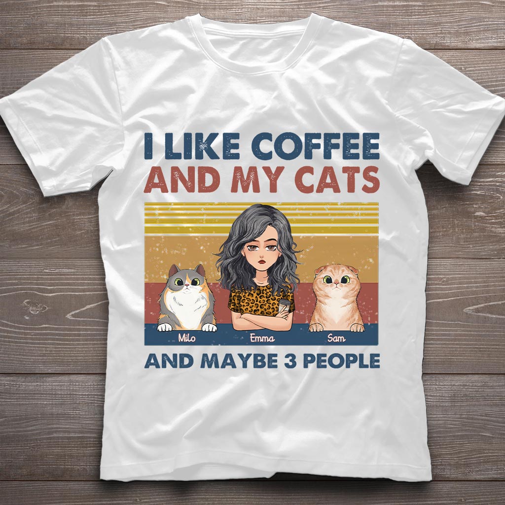 I Like Coffee And My Dog - Dog gift for cat lover - Personalized T-shirt And Hoodie