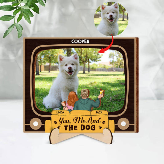 2-Layer Wooden Plaque - Celebrate Moments with You, Me, and the Dog