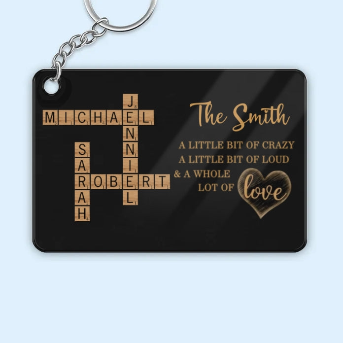 Personalized Family Name Scrabble Poster or Keychain - Unique Gift for Family Love & Memories