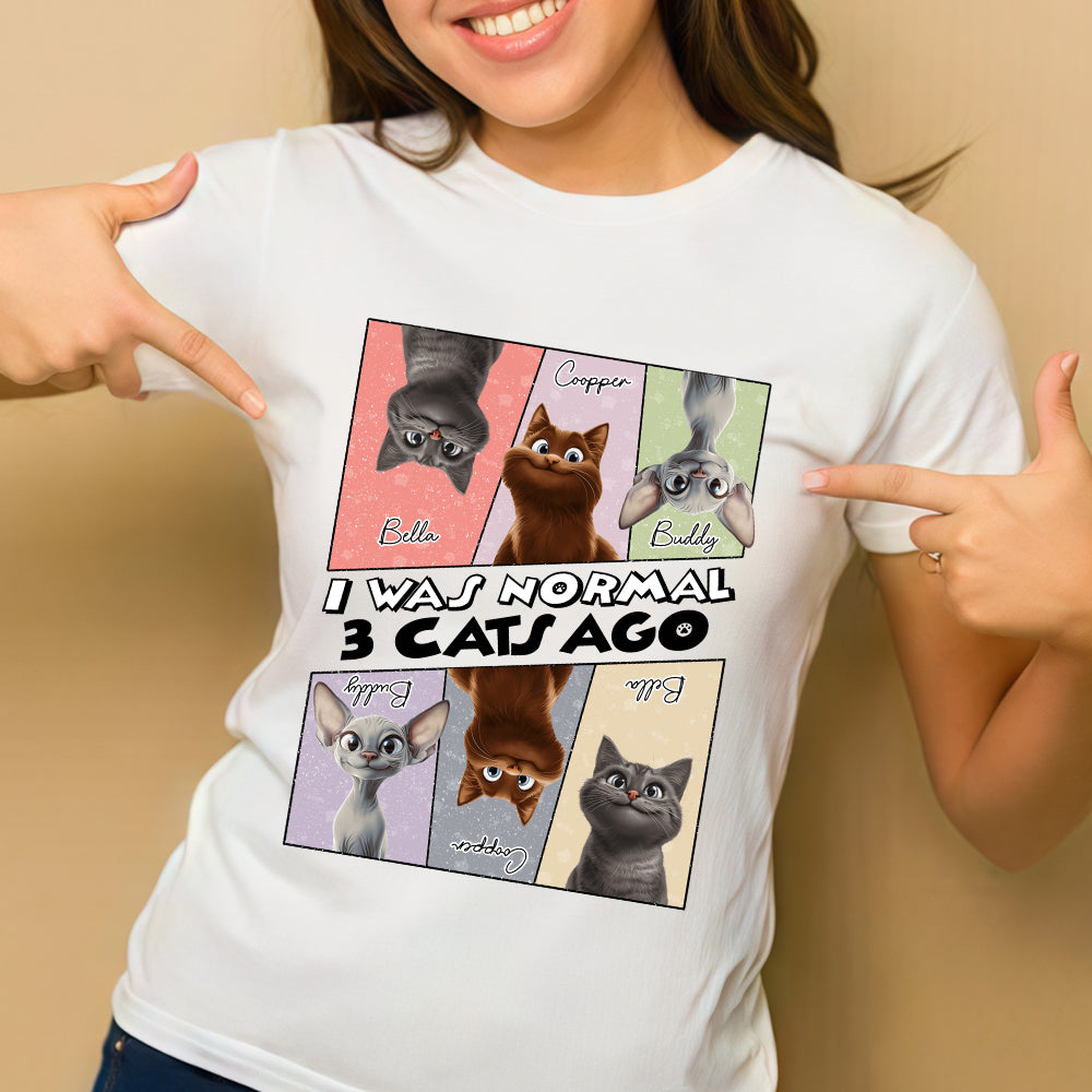 I Was Normal – Fun Classic Tee for Cat Lovers with Personalized Cat Designs, Perfect Gift for Pet Enthusiasts