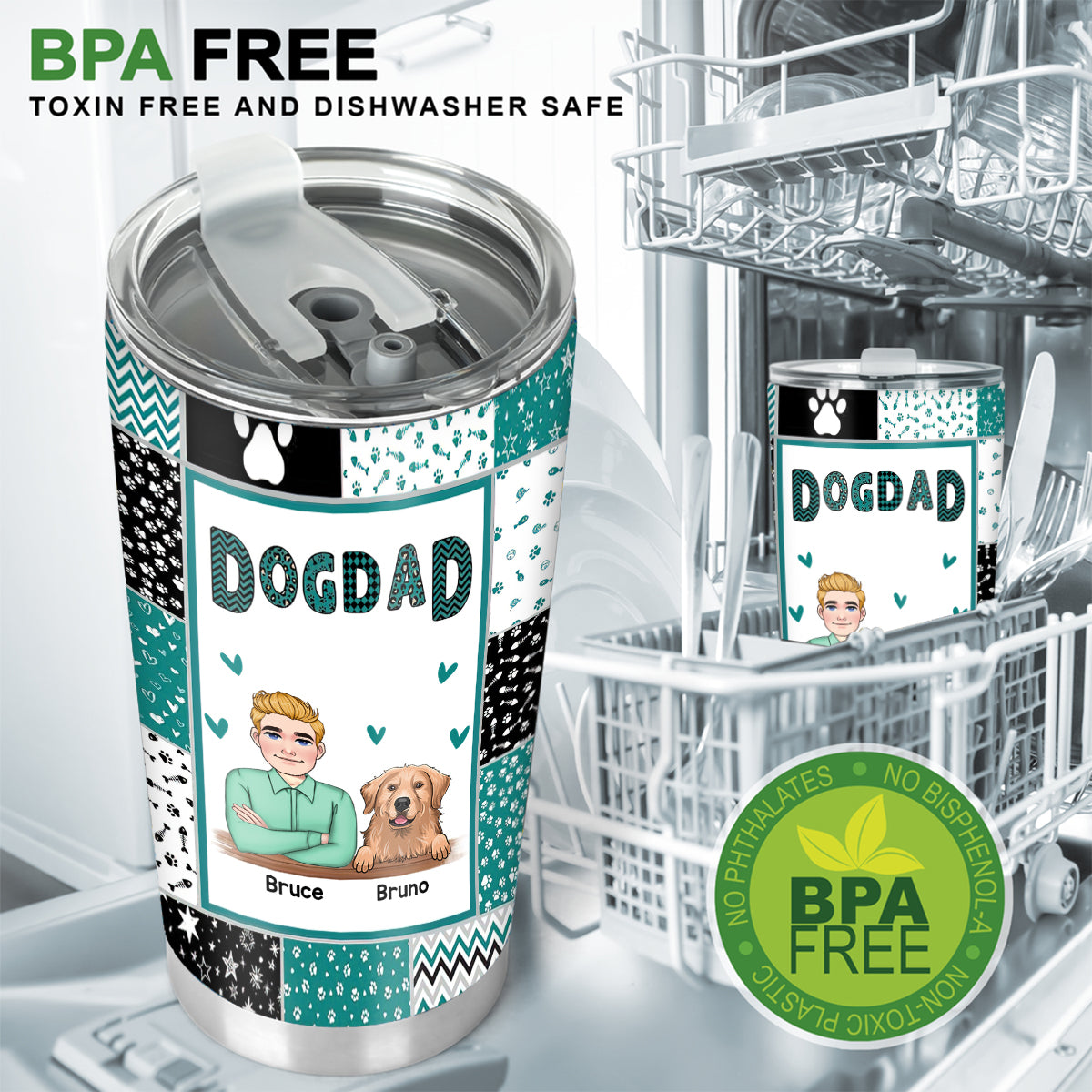 Fur Mom - Dog gift for cat lover - Personalized Tumbler