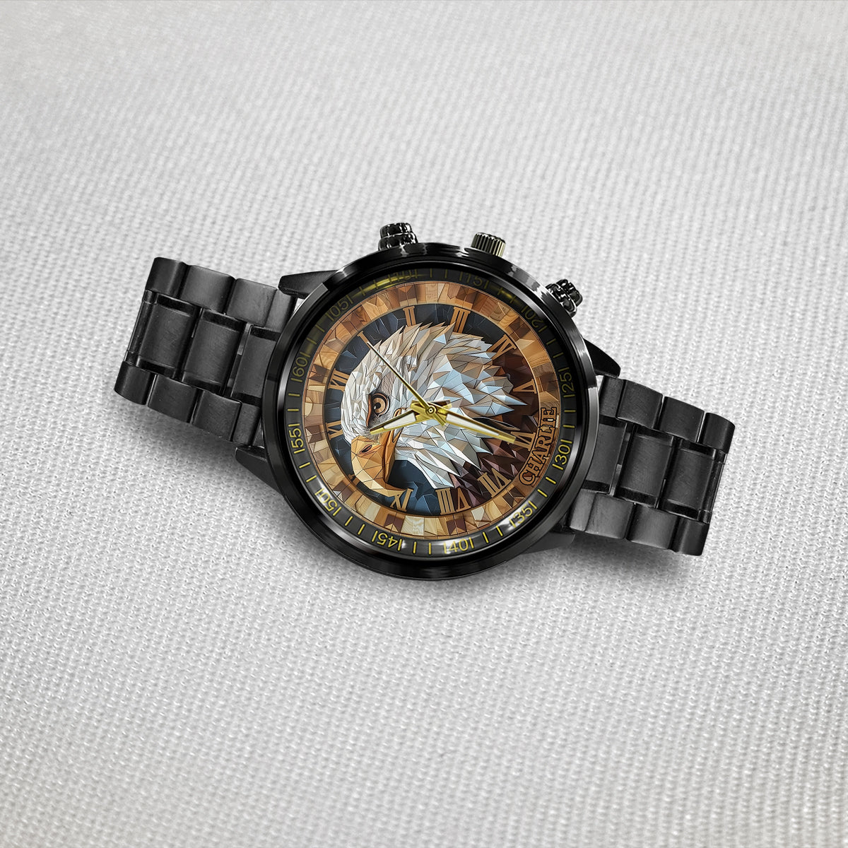 Geometric Eagle - Personalized Bald Eagle Hand Watch
