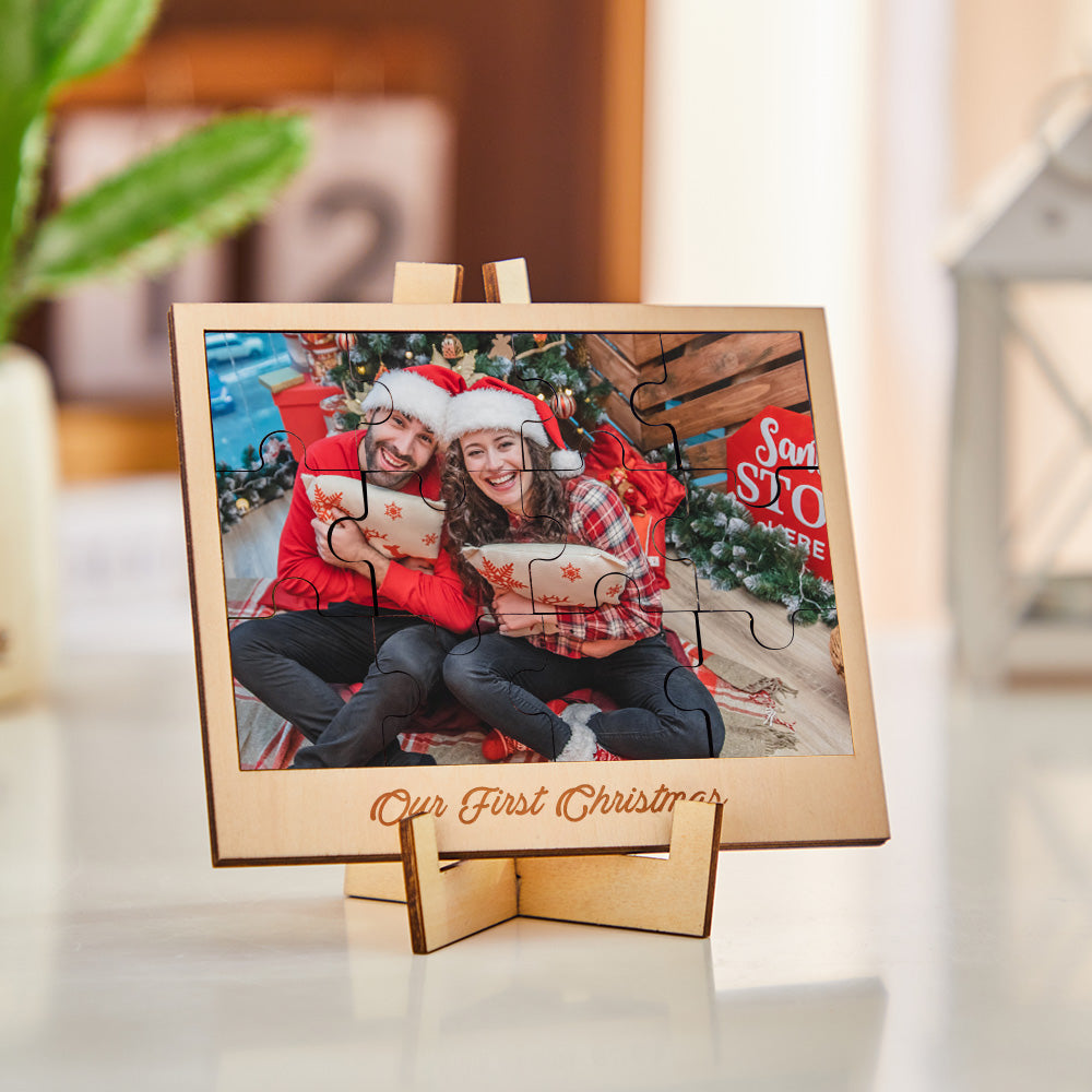 Any Photos - Personalized Couple Image Puzzle Photo Frame