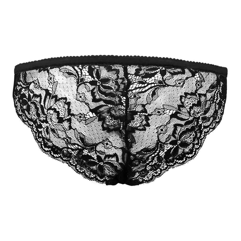 Custom Face Women Lace Sexy Panty - Personalized Couple Black Lace Panties