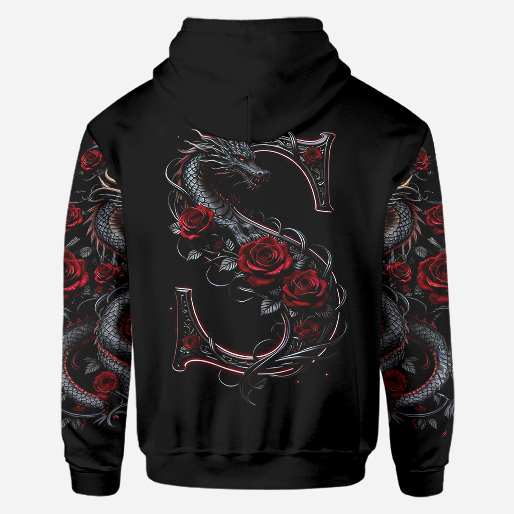 Dragon And Roses - Personalized Dragon All Over Shirt