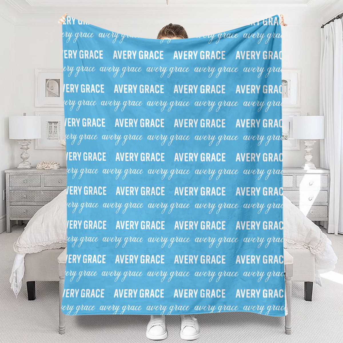 Custom Name Pattern - Personalized grandson Blanket
