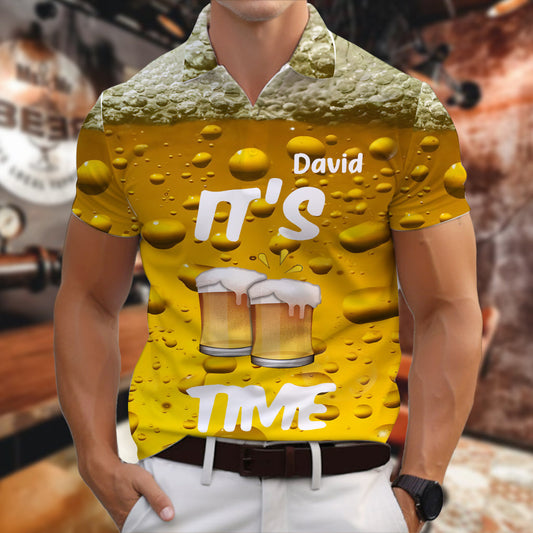 It's Beer Time - Personalized Beer Polo Shirt