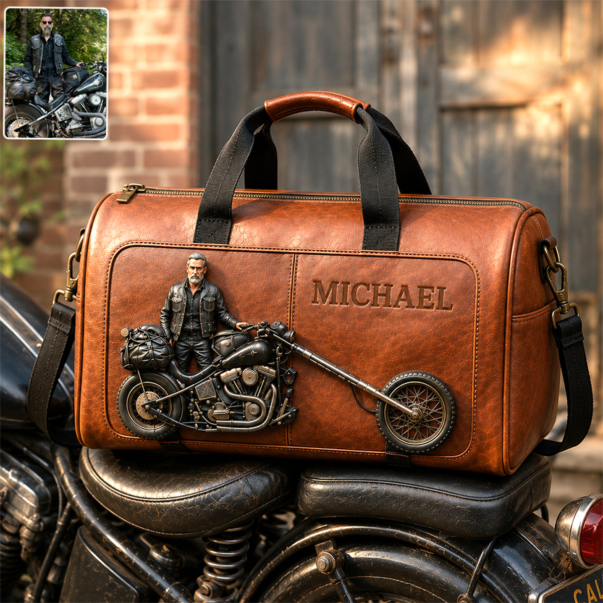 Born To Ride - Personalized Biker Duffle Bag