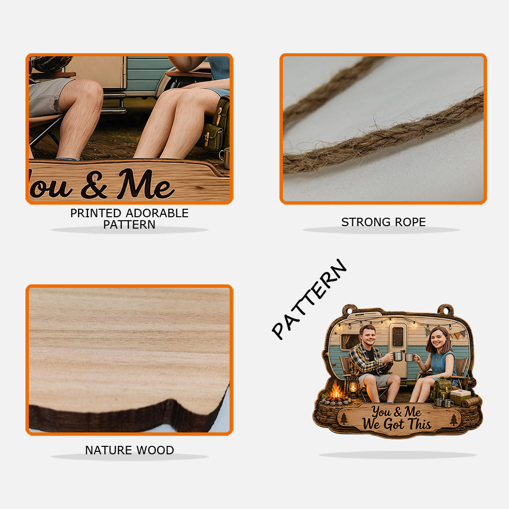 Camping Lover Gift Idea, Camping Partner - Personalized Camping Custom Shaped Wood Sign