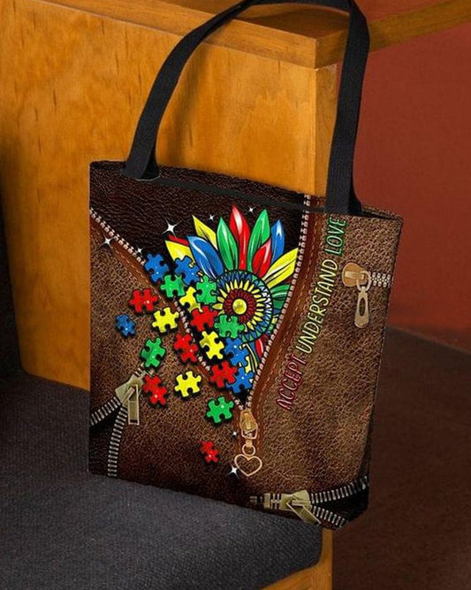 Autism Awareness : Accept Understand Love - Tote Bag 0921