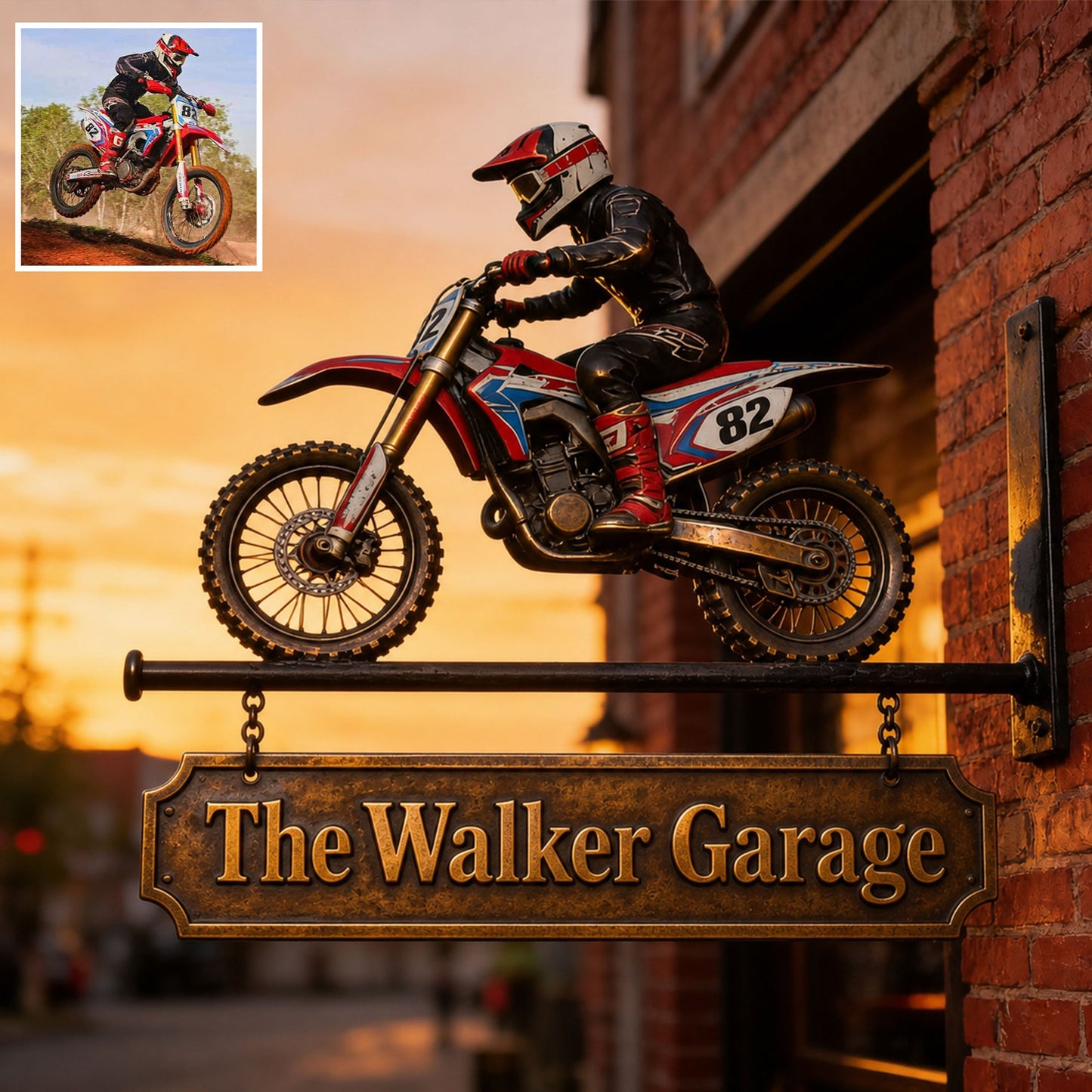 Born To Ride - Personalized Biker Wooden Wall Mount Sign
