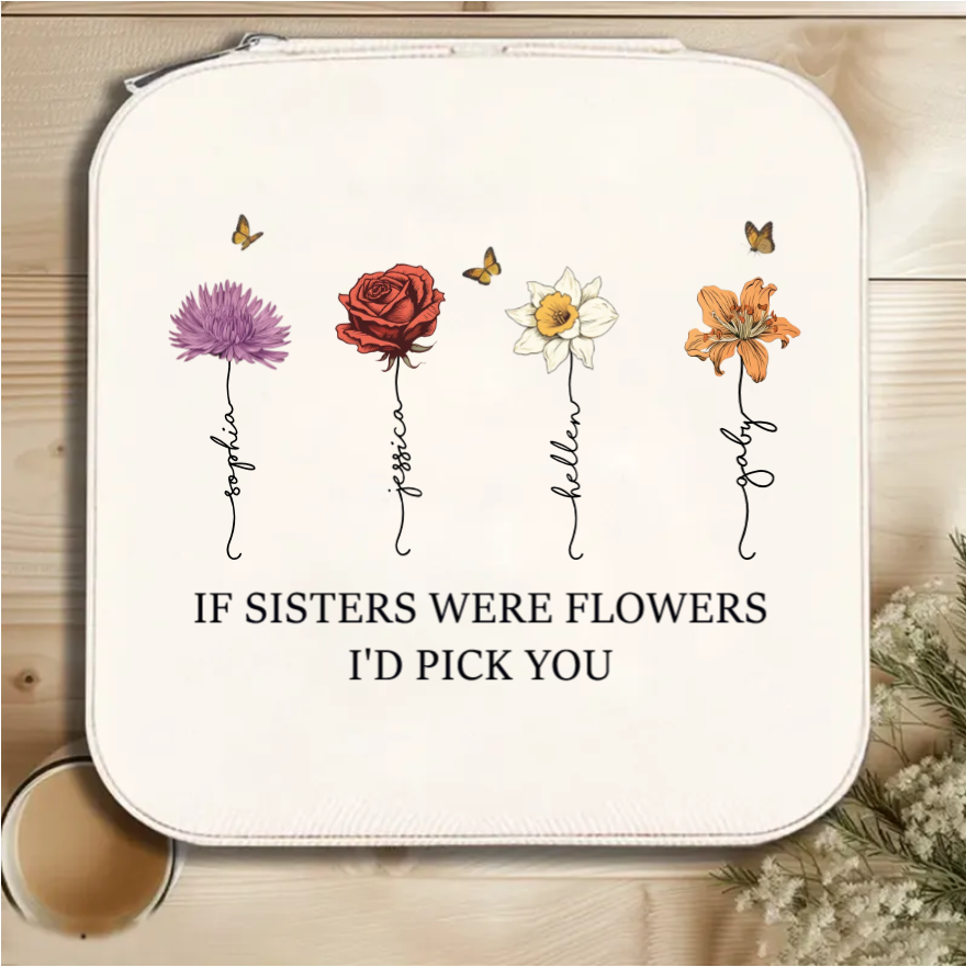 If Friends Were Flowers I'd Pick You - Personalized Jewelry Dish or Plaque or Poster or Ornament or  Keychain
