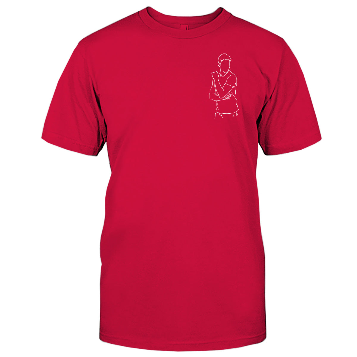 Custom Line Art - Personalized Son Embroidered T-shirt