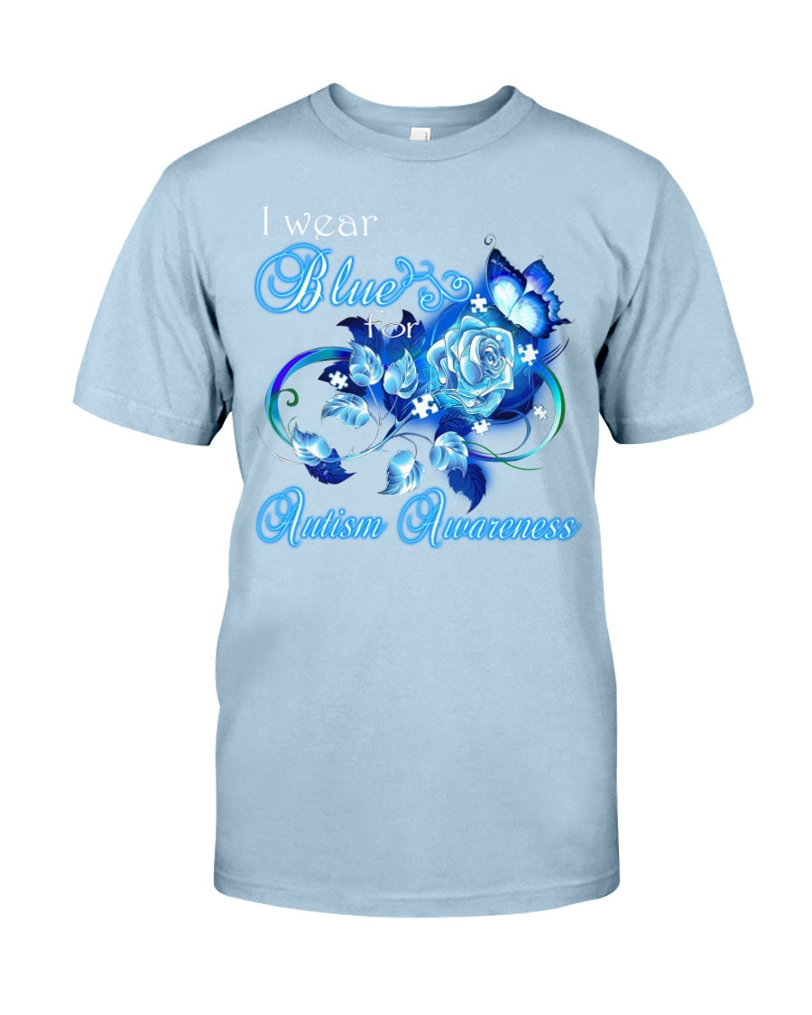 Autism Awareness Blue Flower - Autism Awareness T-shirt and Hoodie 0921
