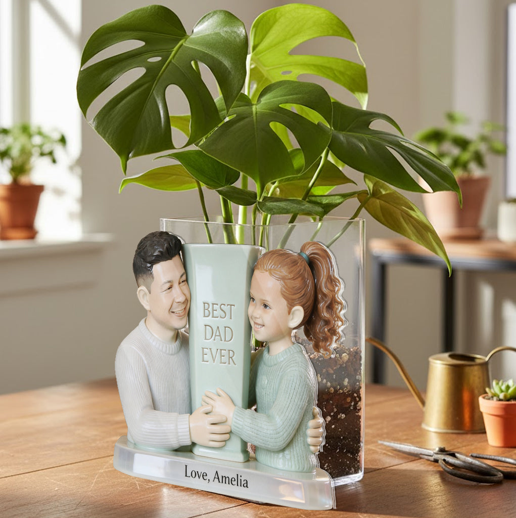 Father's Day Plan Pot - Gifts For Dad, Grandpa - Personalized Father Acrylic Pot