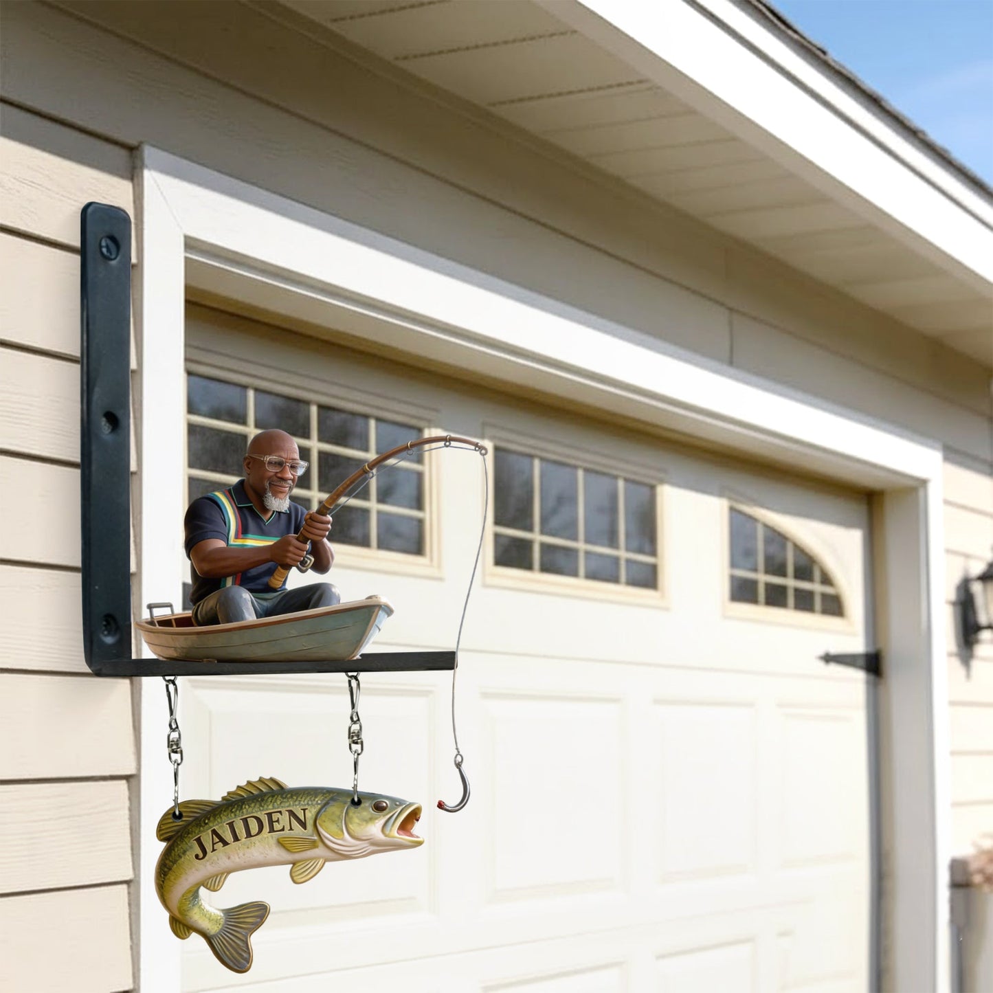 Custom Any Photo - Personalized Fishing Wooden Wall Mount Sign