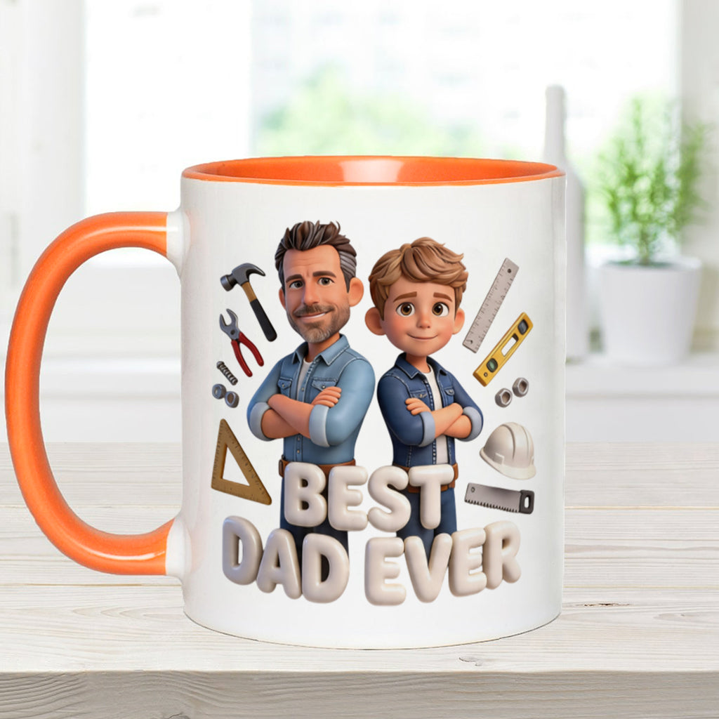 Custom Any Photo - Personalized Father Accent Mug & Coaster