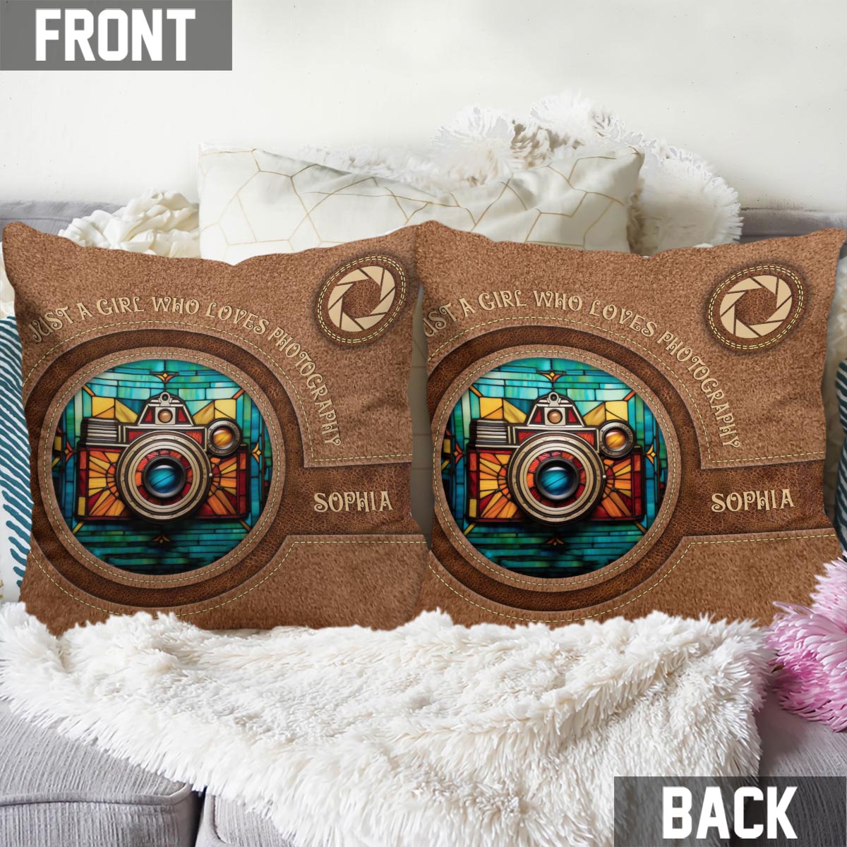 Just A Girl Who Loves Photography - Personalized Photography Throw Pillow