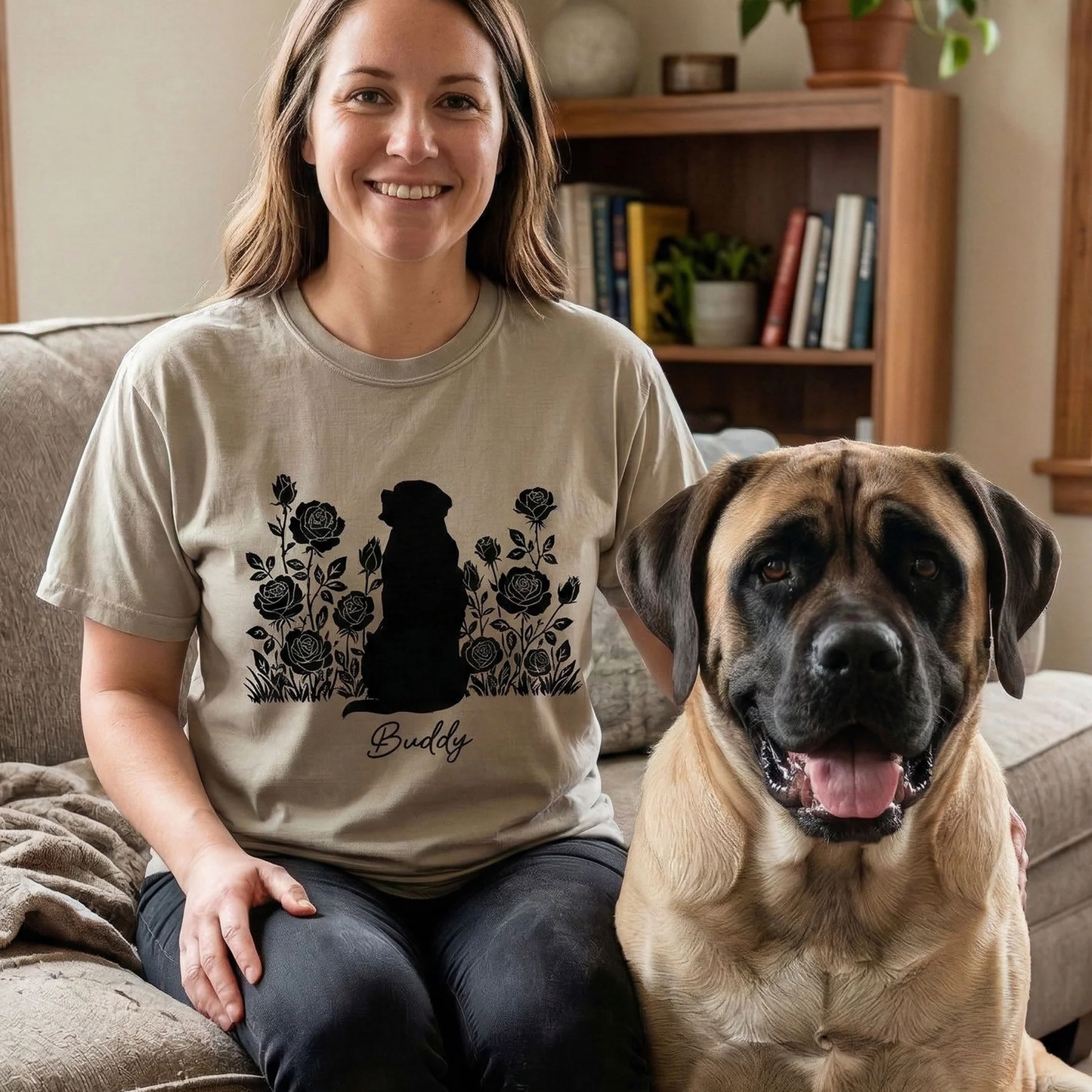 Vintage Floral Dog Classic Tee, Personalized Just for You - A Thoughtful Everyday Wear Gift for Any Dog Mom