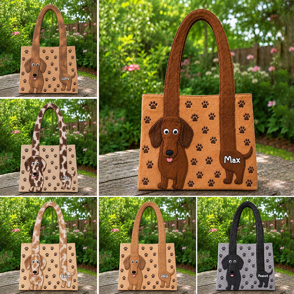 Funny Dog Lovers Gift - Personalized Dog Quilted Tote Bag