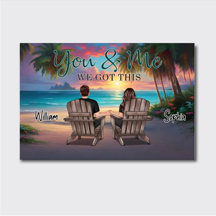 Personalized You, Me, and the Dogs Poster, Canvas, Plaque, and Keychain - Perfect Anniversary Gift for Pet Lovers