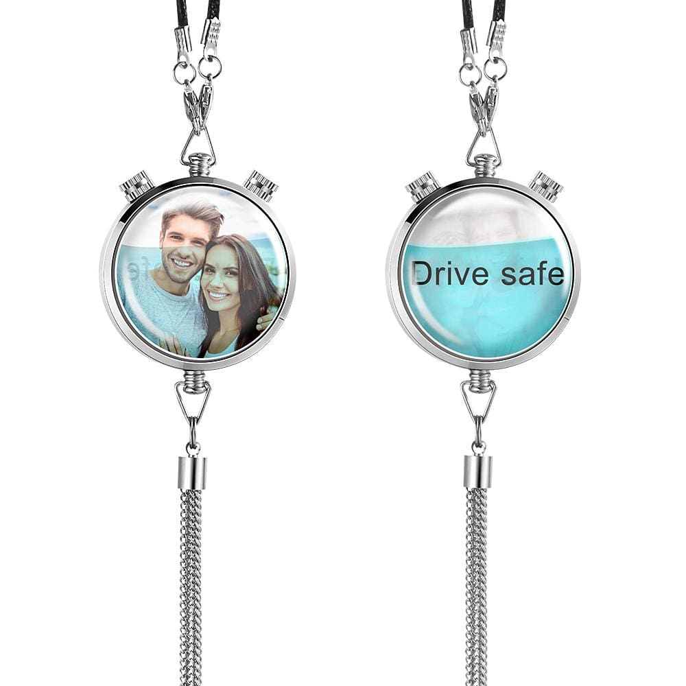 Drive Safe - Personalized Couple Photo Air Freshener Perfume Box Pendant