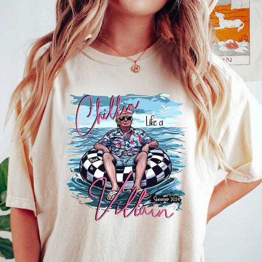 Chillin Like a Felon Shirt, Funny Trump T-Shirt, Trump Summer 2024 T-Shirt, Meme Trump Shirt T-shirt & Hoodie